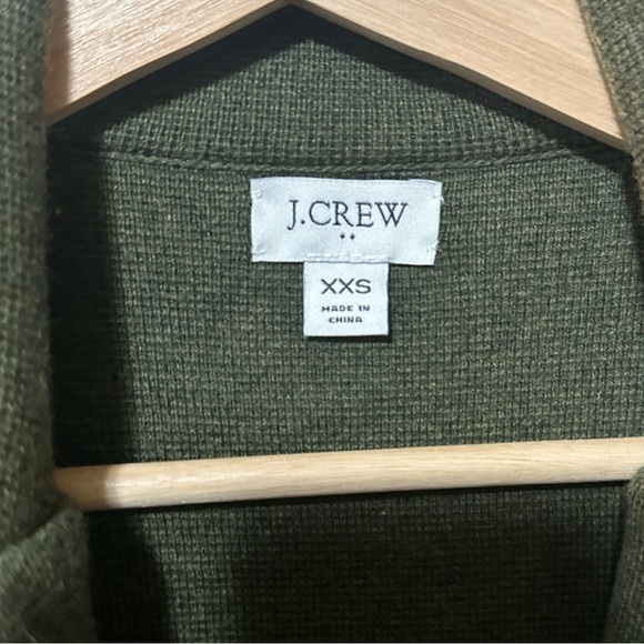 EUC - J. Crew Factory - School Boy Sweater Nlazer - size XXS - black and Loden - Picture 8 of 9
